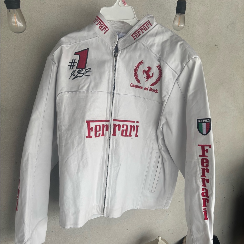 Ferrari White and Red Logo Patch